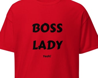 Boss Lady Tee: Zabawna, graficzna, nowatorska koszulka robocza