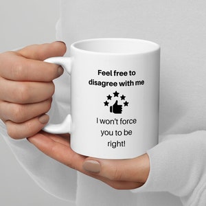 面白いコーヒーマグ：皮肉な意見の相違をユーモアで表現したギフト