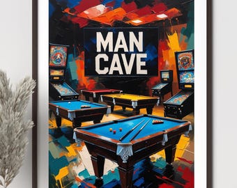 Man Höhle Wand Kunst Druck: Benutzerdefinierte Größen (Digitaler Download