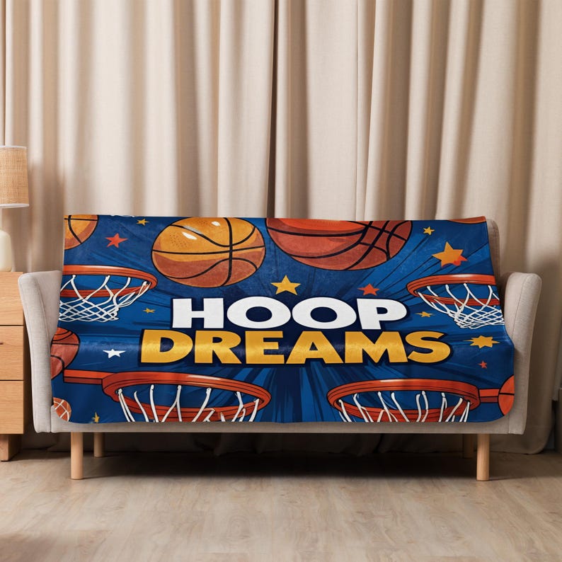 JustHavingPun Basketball Sherpa Blanket - Thumbnail 3