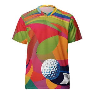 AOP Golf Fauvism unisex jersey, sports jersey, gift for golfer, golf gift