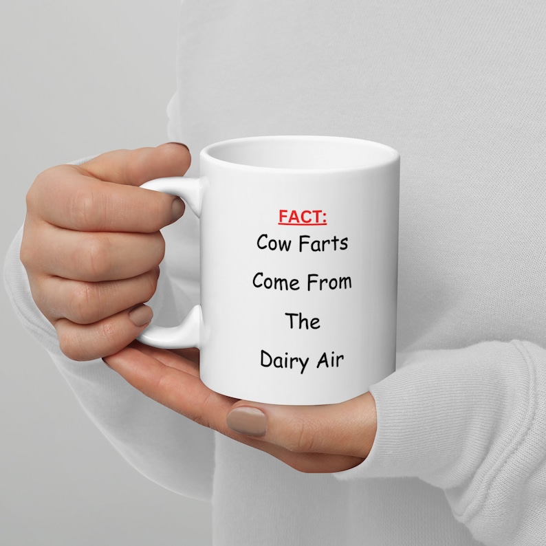 FACT Cow Farts Come From the Dairy Air Mug Funny Coffee Mug Etsy Canada