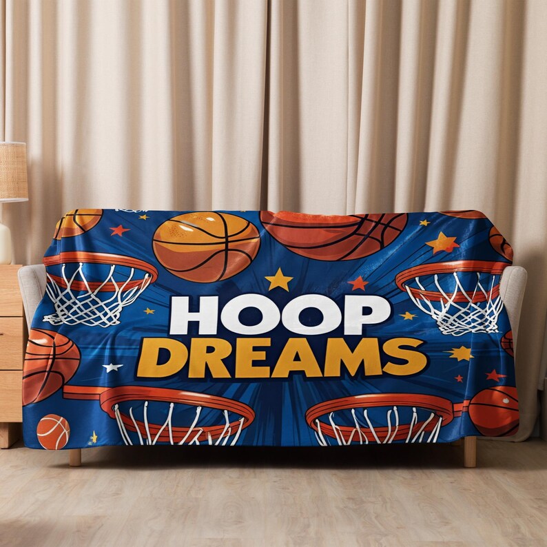 JustHavingPun Basketball Sherpa Blanket - Thumbnail 2