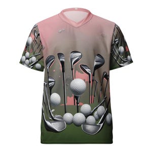 AOP Golf Surreal unisex sports jersey, golf shirt, golf jersey, shirt for golf, jersey for golf, gift for golfer