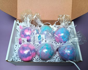 Fantasy Bath Bomb Gift Set – Mermaid, Unicorn, Sugar Plum, Handmade