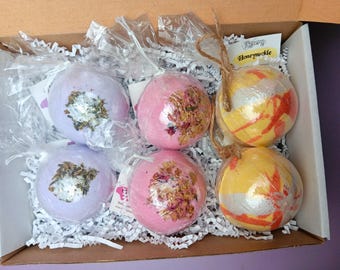 Handmade Bath Bomb Collection – Lavender Bloom, Wild Rose, Honeysuckle