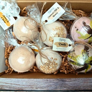 Handmade Bath Bomb Collection – Oatmeal Milk and Honey, Vanilla, Honey Citrus