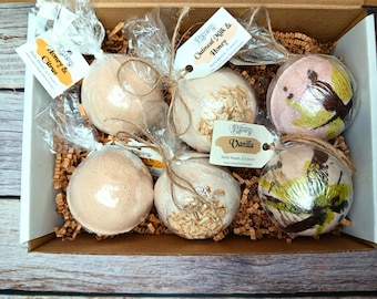 Handmade Bath Bomb Collection – Oatmeal Milk and Honey, Vanilla, Honey Citrus