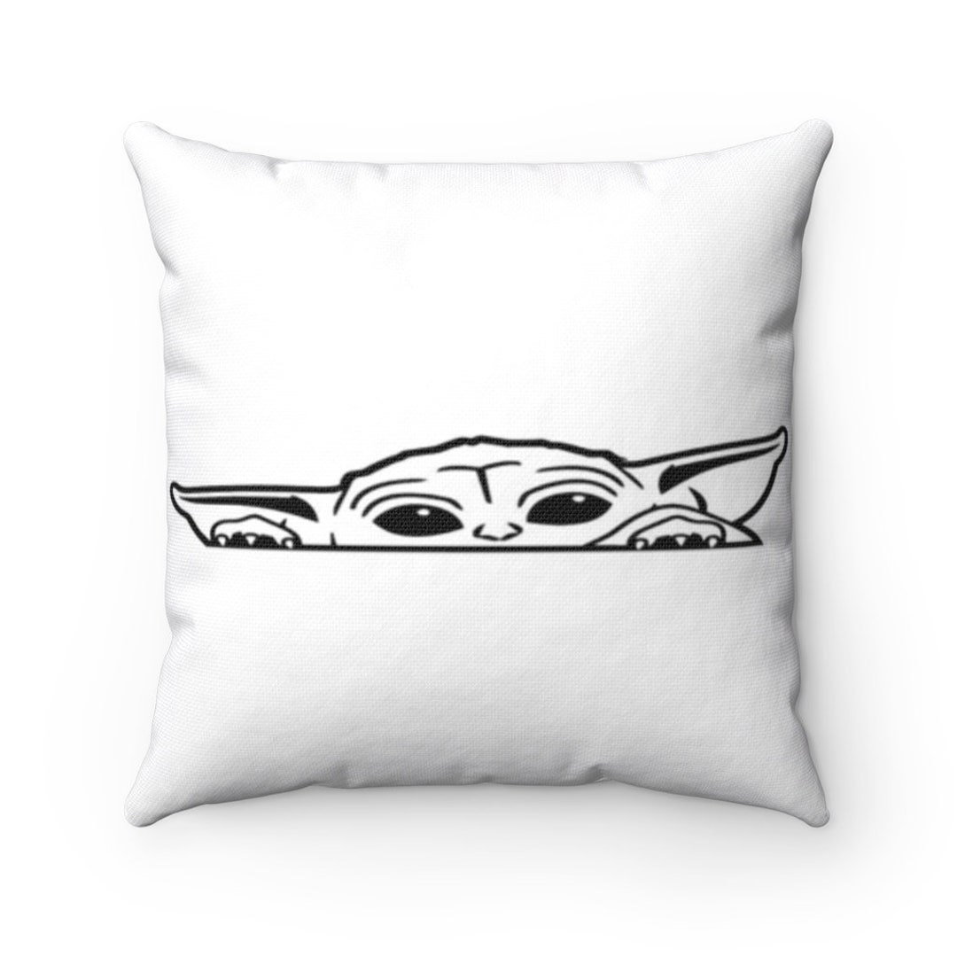 Baby Yoda Pillow Decorative Pillow Zipper Polyester Pillow Etsy