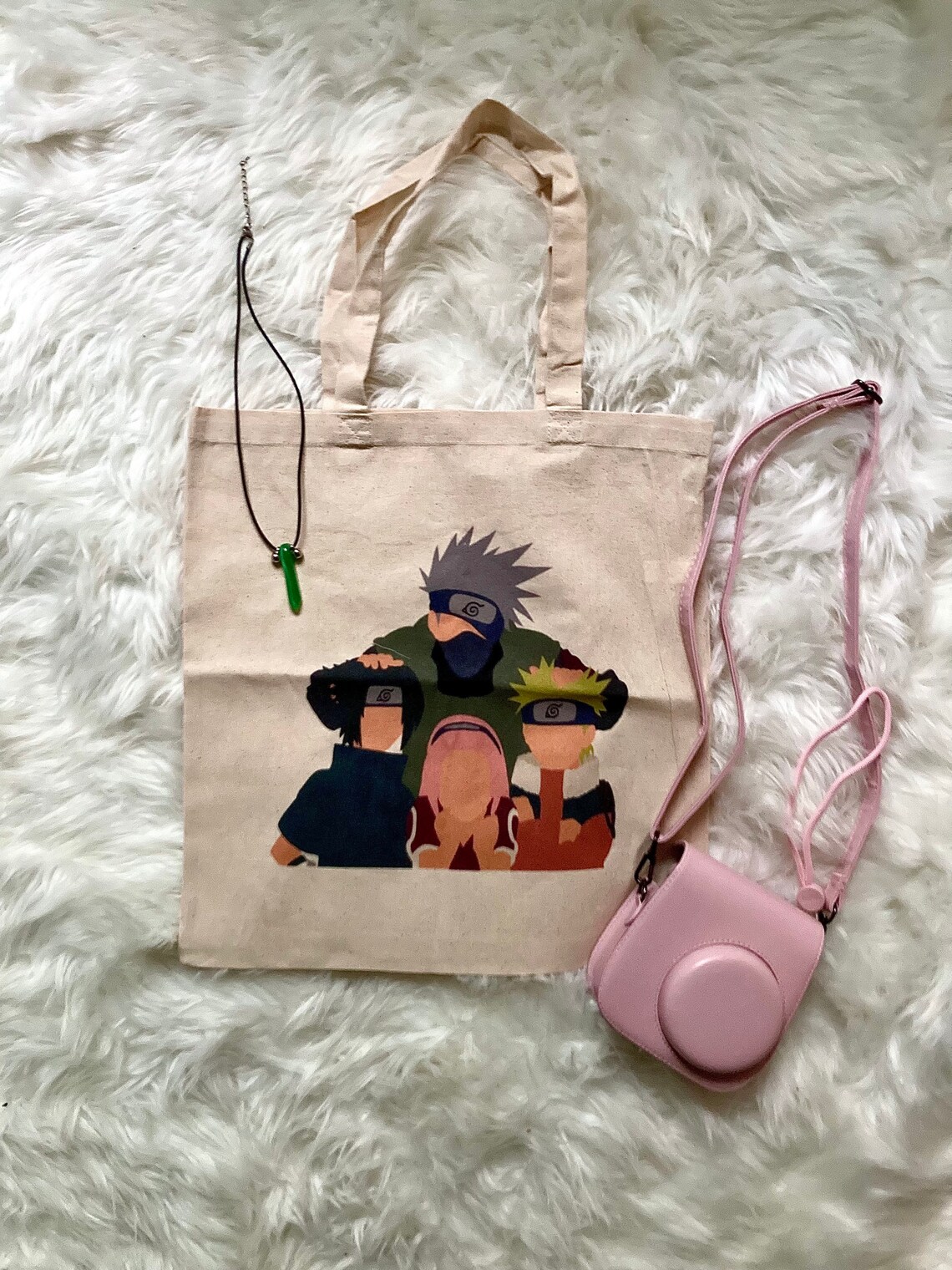 Naruto Team 7 Canvas Cotton Tote Bag Shoulder Bag Anime Etsy
