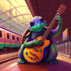 Terrapin Station, Grateful Dead Inspired, AI Art, Digital Download