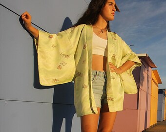 Vintage Kimono Jacket in Green