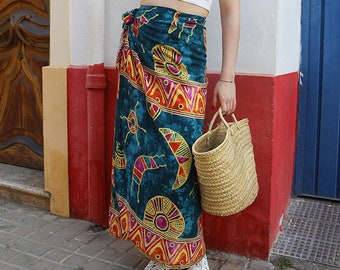 Wrap Skirt in Blue