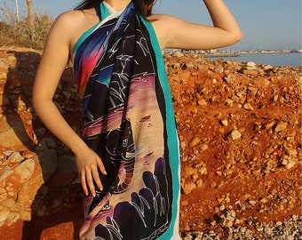 Pareo - Copricostume con stampa multicolore - Outfit estivo - Copricostume