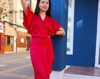 Red Wrap Dress