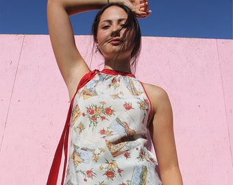 Silk Top with Floral Print