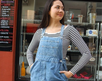 Maternity Long Dungarees in Blue