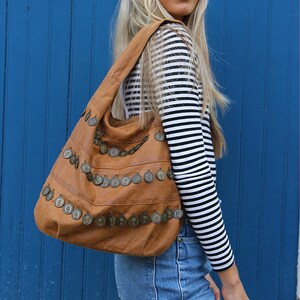 Brown Leather Tote Bag