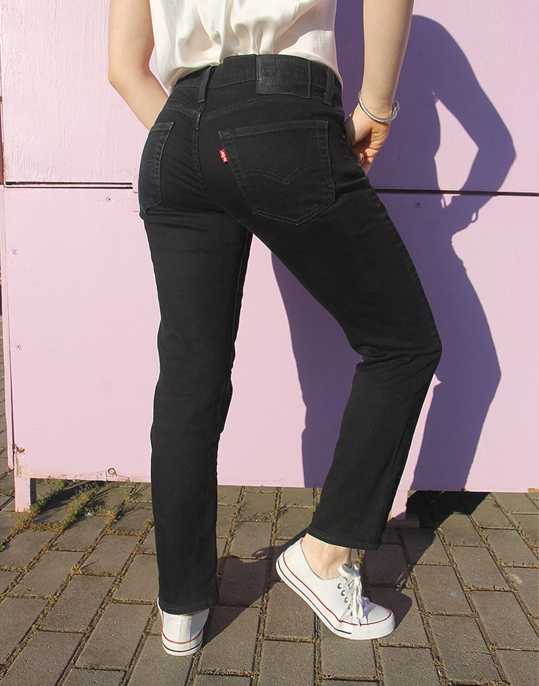 Original Levi's 511 Black High Waisted Slim Fit Mom Jeans - Etsy Australia
