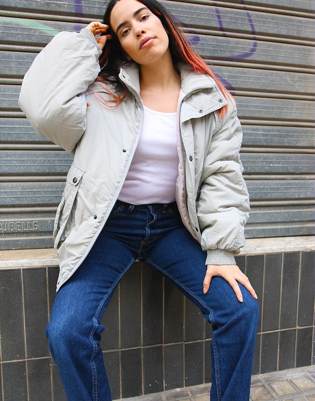 Pale Grey Longline Ski Jacket - Etsy