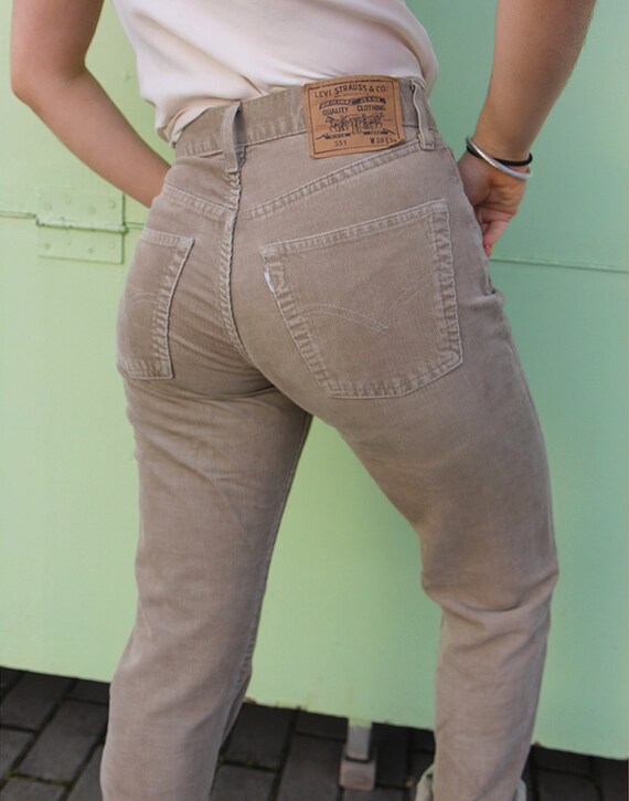 Original Levi's 551 Beige Cord Mom Jeans | Etsy Australia