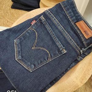 Jeans Skinny Levi's Demi Curve Pour Femme - Taille W29 L30, Vintage, En Denim Bleu, Occasion Très Bon état