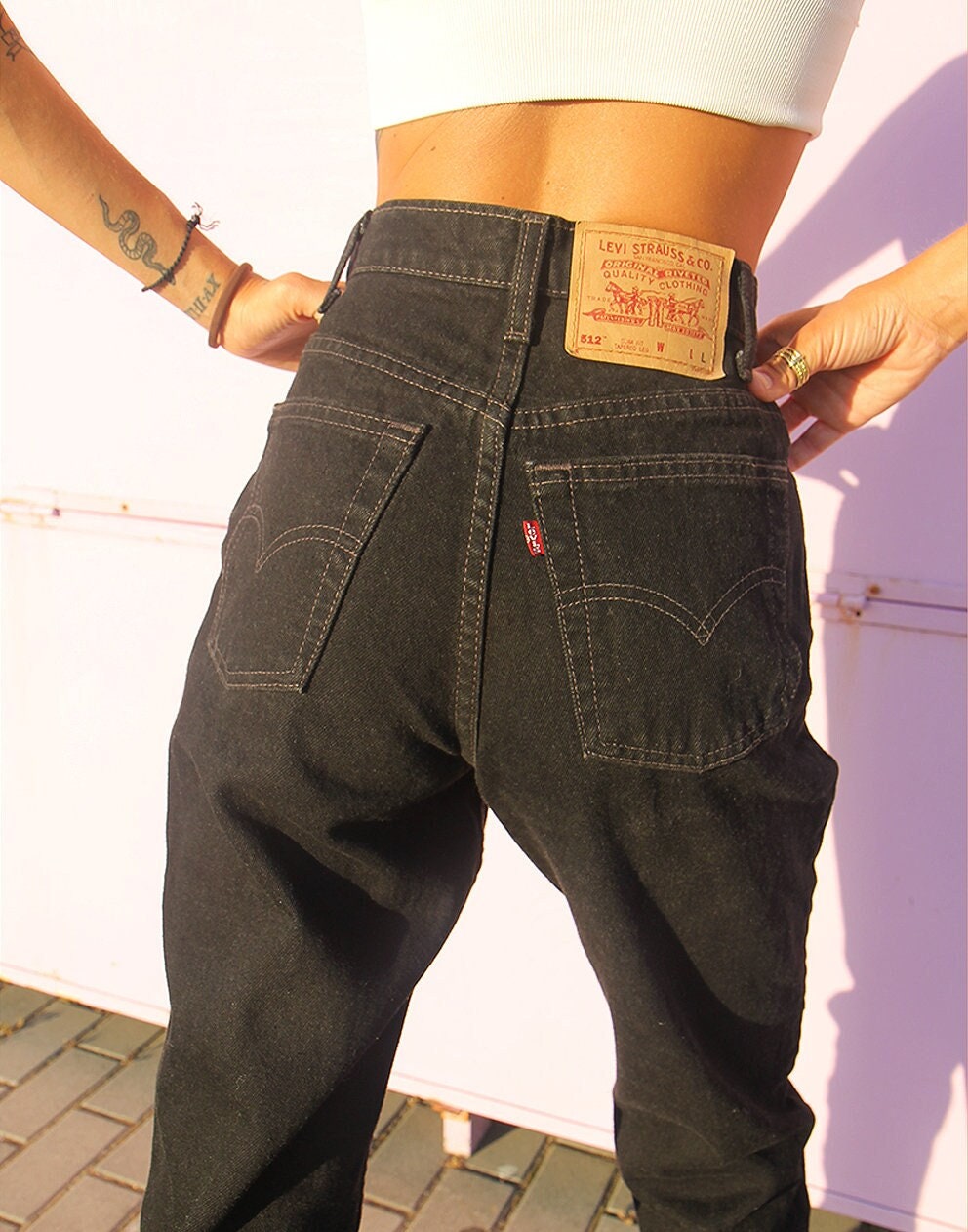 512 Levi's Jeans High Rise Waist 24/61cm - Etsy