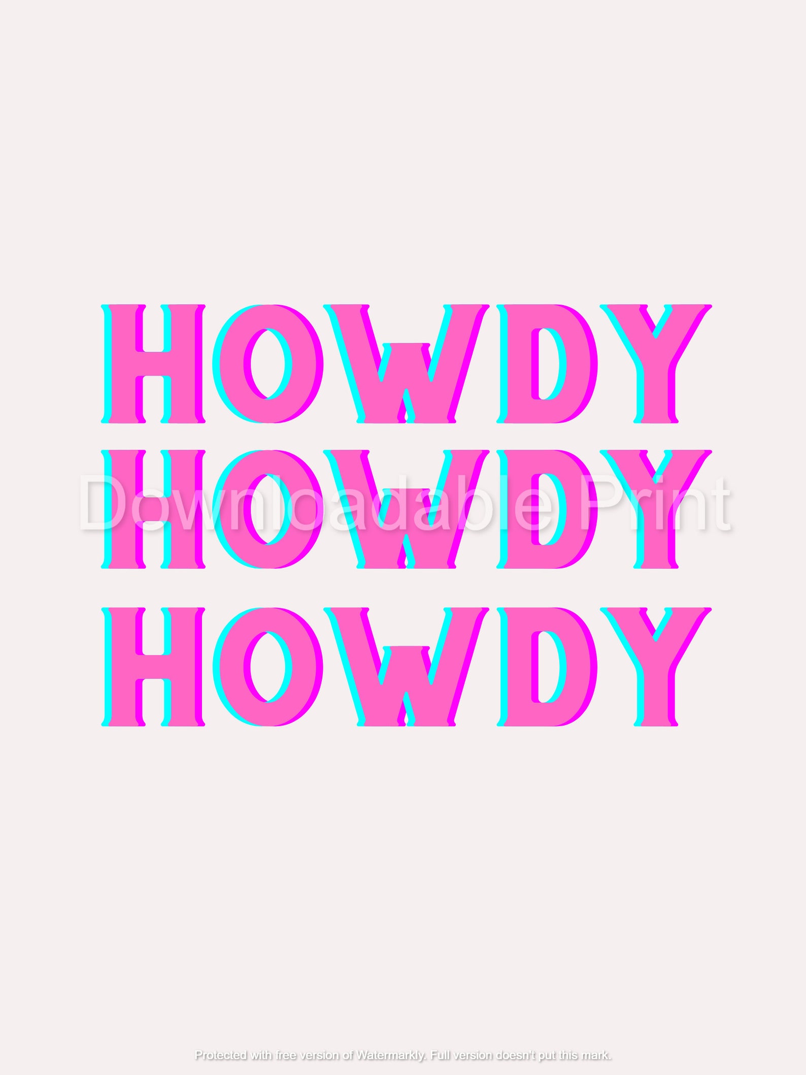 Howdy Downloadable Print Printable Wall Art Print Instant | Etsy