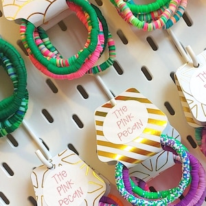Trio Set of Heishi Bracelet Assorted Colors Custom Summer Clay Disc Bead Bracelets