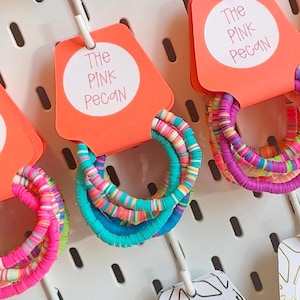 Colorful Trio Set of Heishi Bracelet Assorted Colors Custom Summer Clay Disc Bead Bracelets