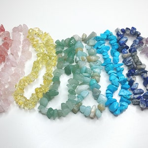 Bracelet de perles extensible en perles de pierre précieuse naturelle, guérison par les cristaux