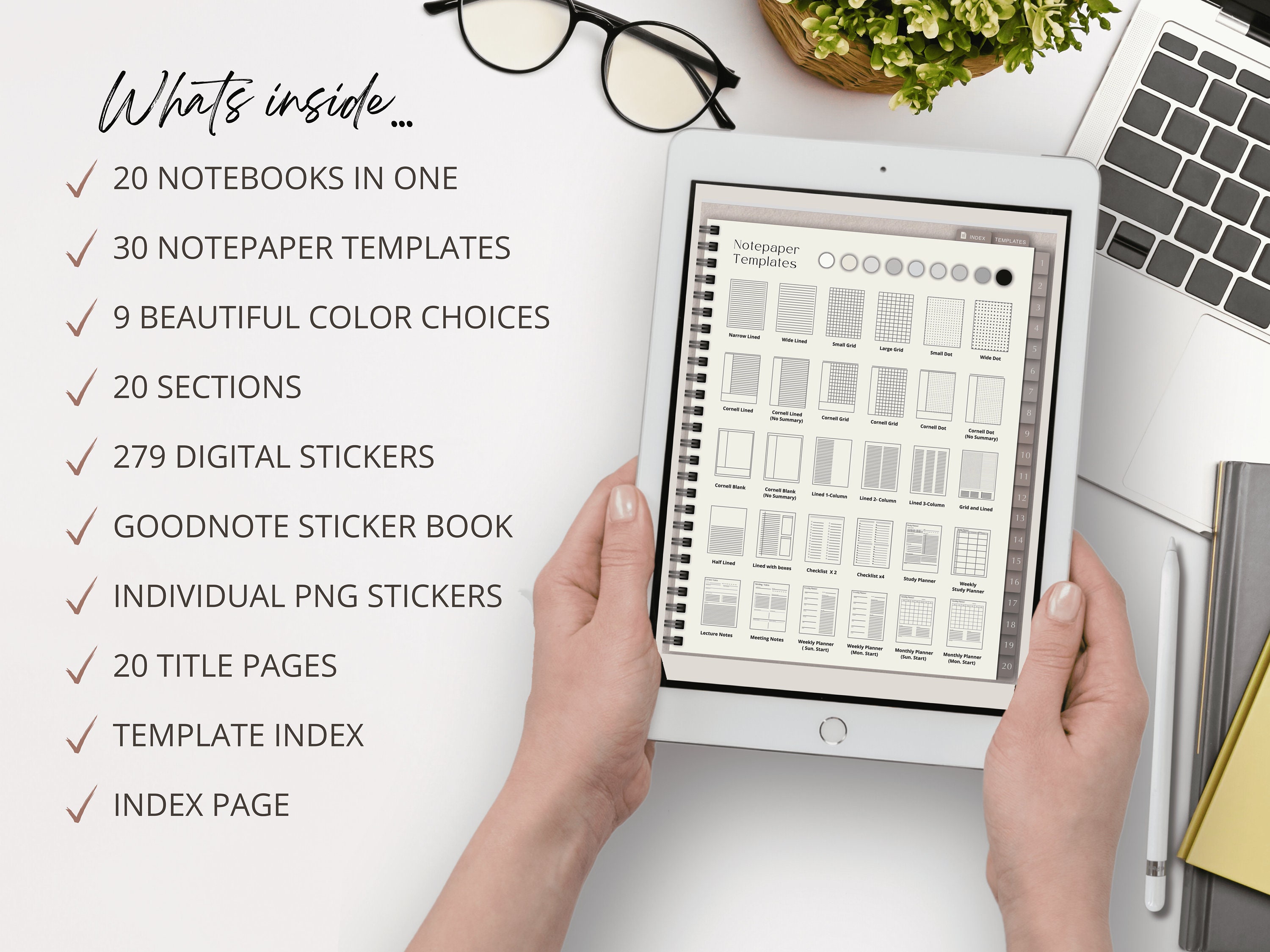 Digital Notebook Goodnotes iPad and Tablet Notability Organizing ...