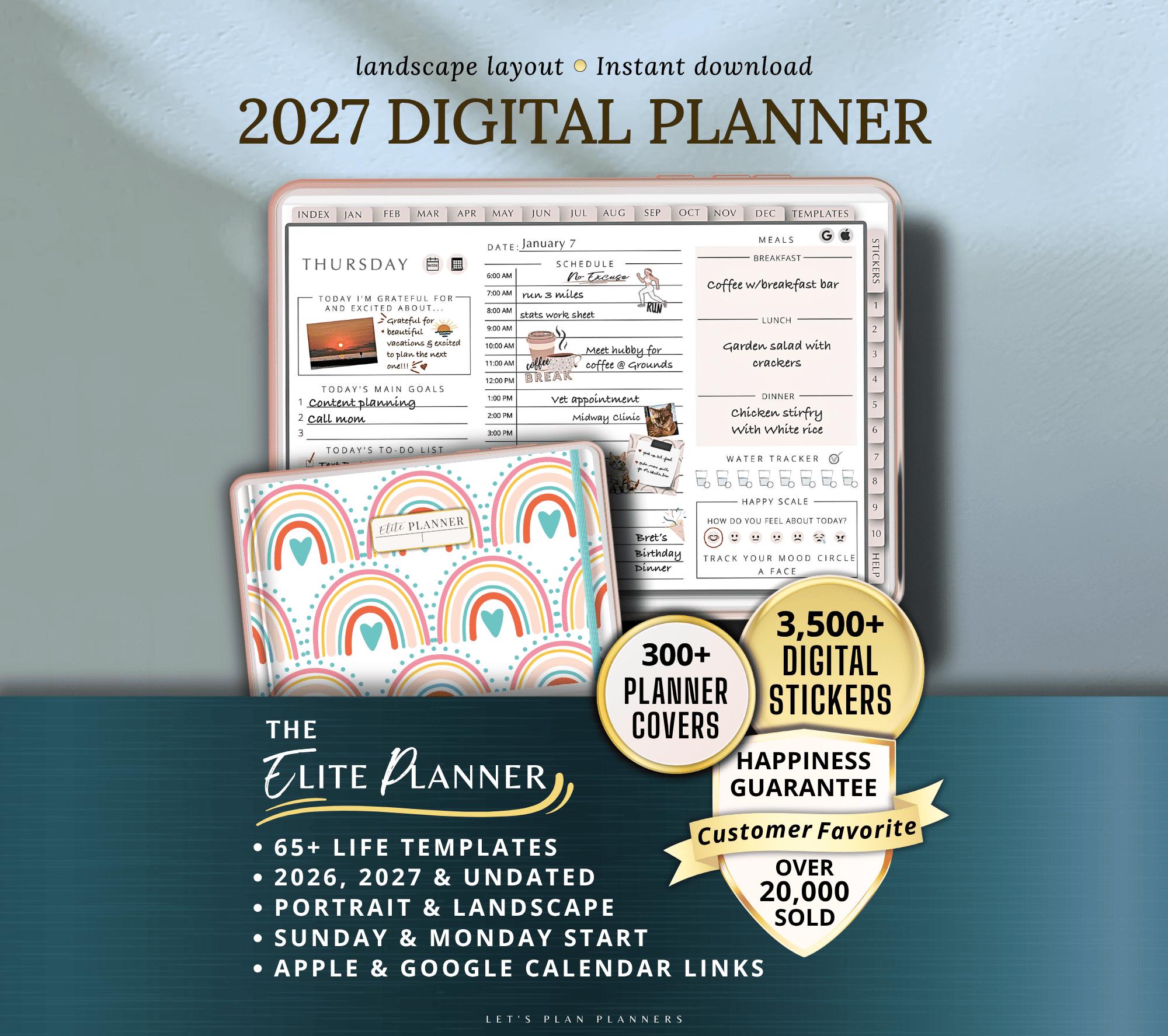 2026 2027 Digital Planner for Goodnotes and Notability Weekly Daily ...