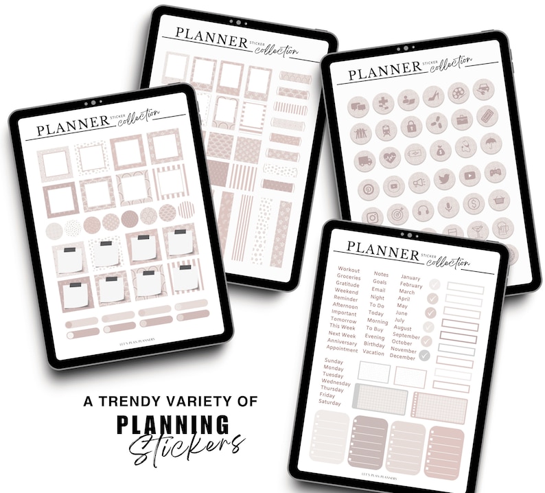 Digital Stickers Everyday Planner Stickers Digital Planner Individual PreCropped PNG Stickers and GoodNote Sticker Book Digital Stickers image 6