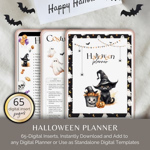 Halloween Planner Digital Page Templates Halloween Party Planner / Organizer Halloween Costumes and Pumpkin Carving Ideas Fall Themed