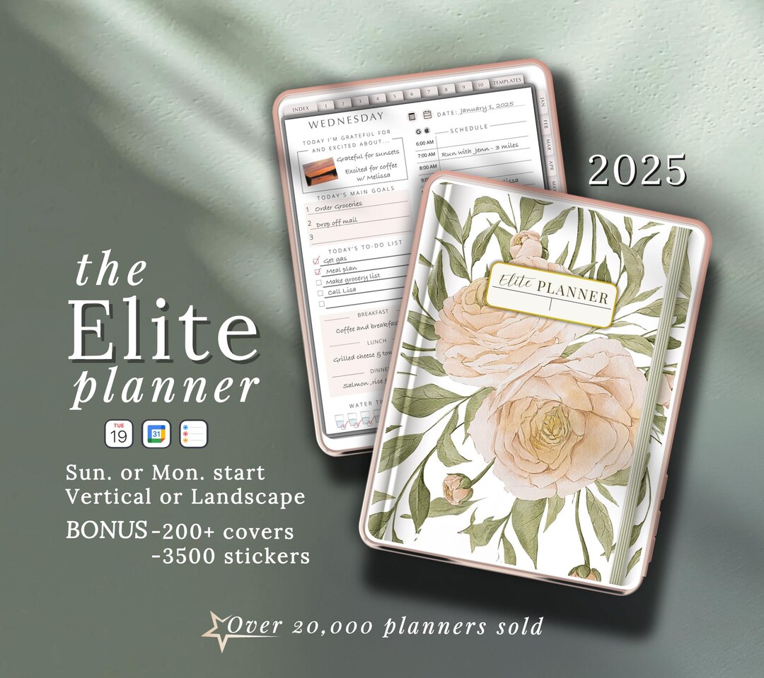 2025 Digital Planner Goodnotes Template for iPad Tablet and Phone With ...