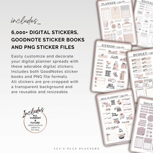 Digital Planner, Digital Sticker, Whole Shop Bundle, Budget, Fitness, Notebook, Goals and Meal Planning for iPad and Tablet, GoodNotes Etc.. image 7