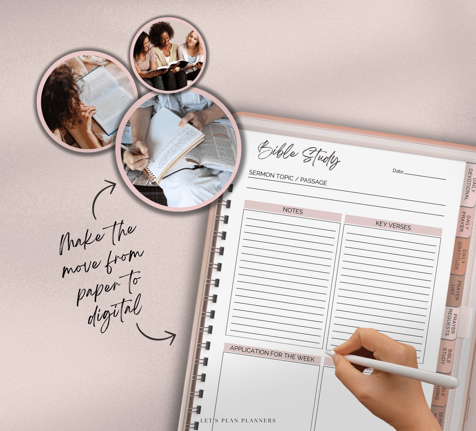Prayer Journal Goodnotes iPad and Notability Digital Planner Bible ...