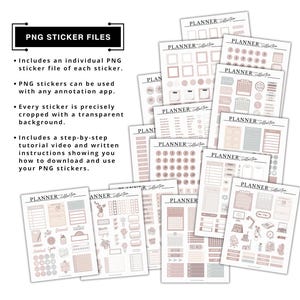 Digital Stickers Everyday Planner Stickers Digital Planner Individual PreCropped PNG Stickers and GoodNote Sticker Book Digital Stickers image 7