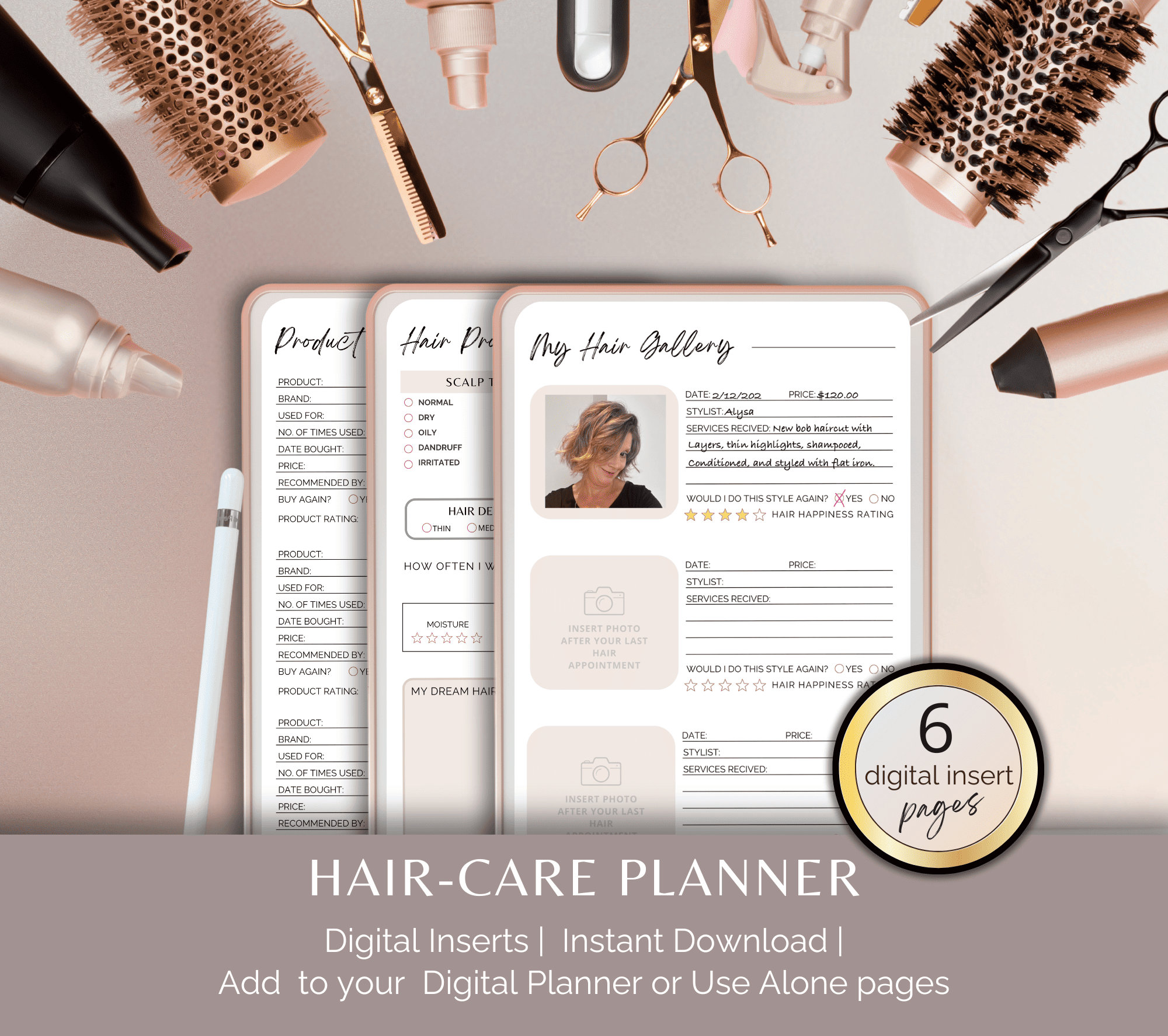 Haircare Planner Track Haircare Routine Maintain Healthy Wellmanaged ...