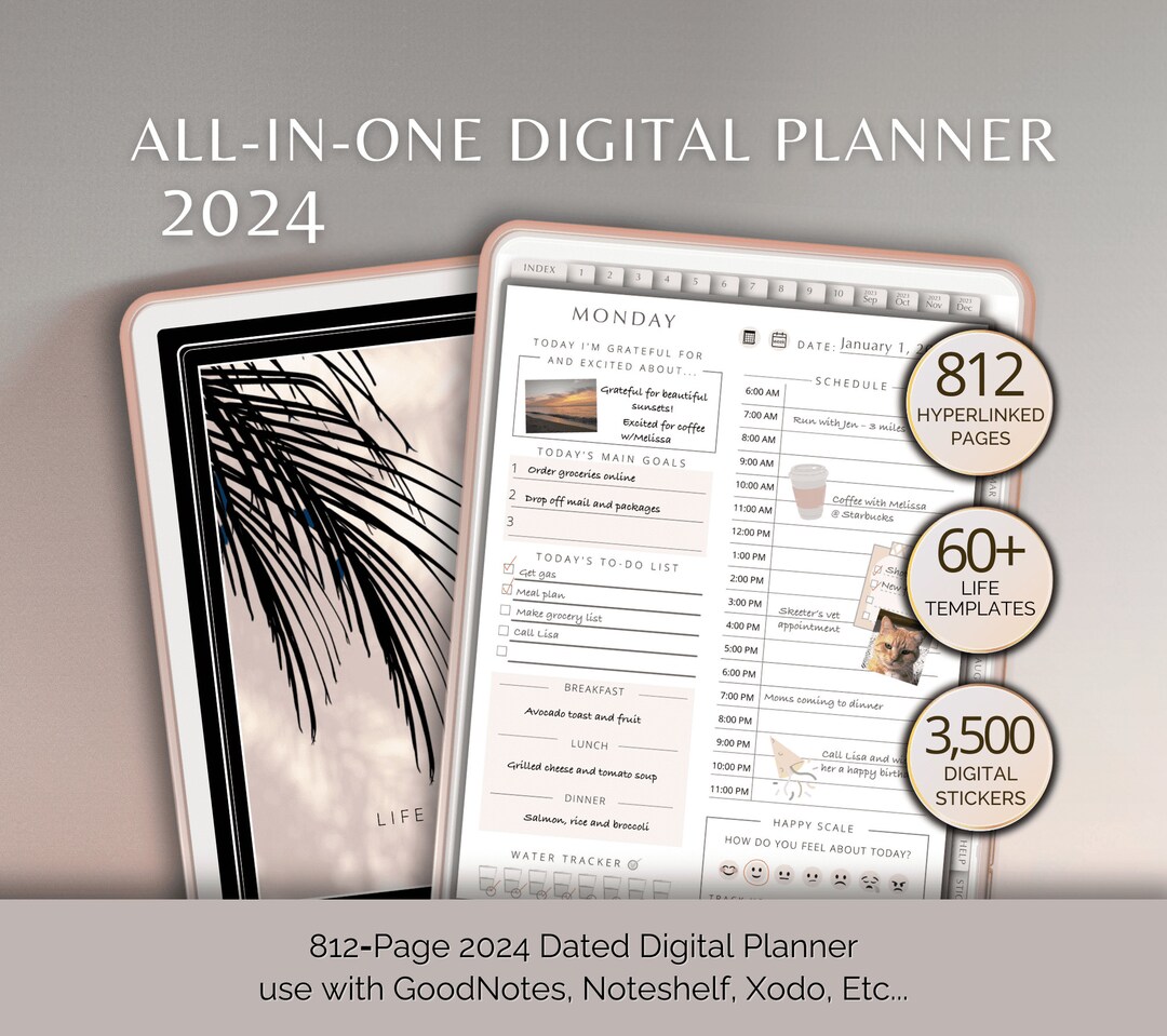 2024 Digital Planner Goodnotes Template iPad Tablet & Phone - Etsy ...