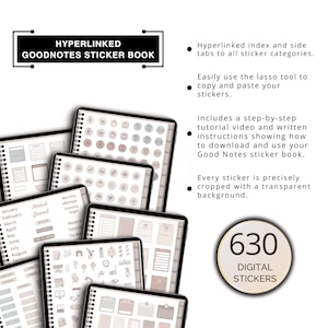 Digital Stickers Everyday Planner Stickers Digital Planner Individual PreCropped PNG Stickers and GoodNote Sticker Book Digital Stickers image 5