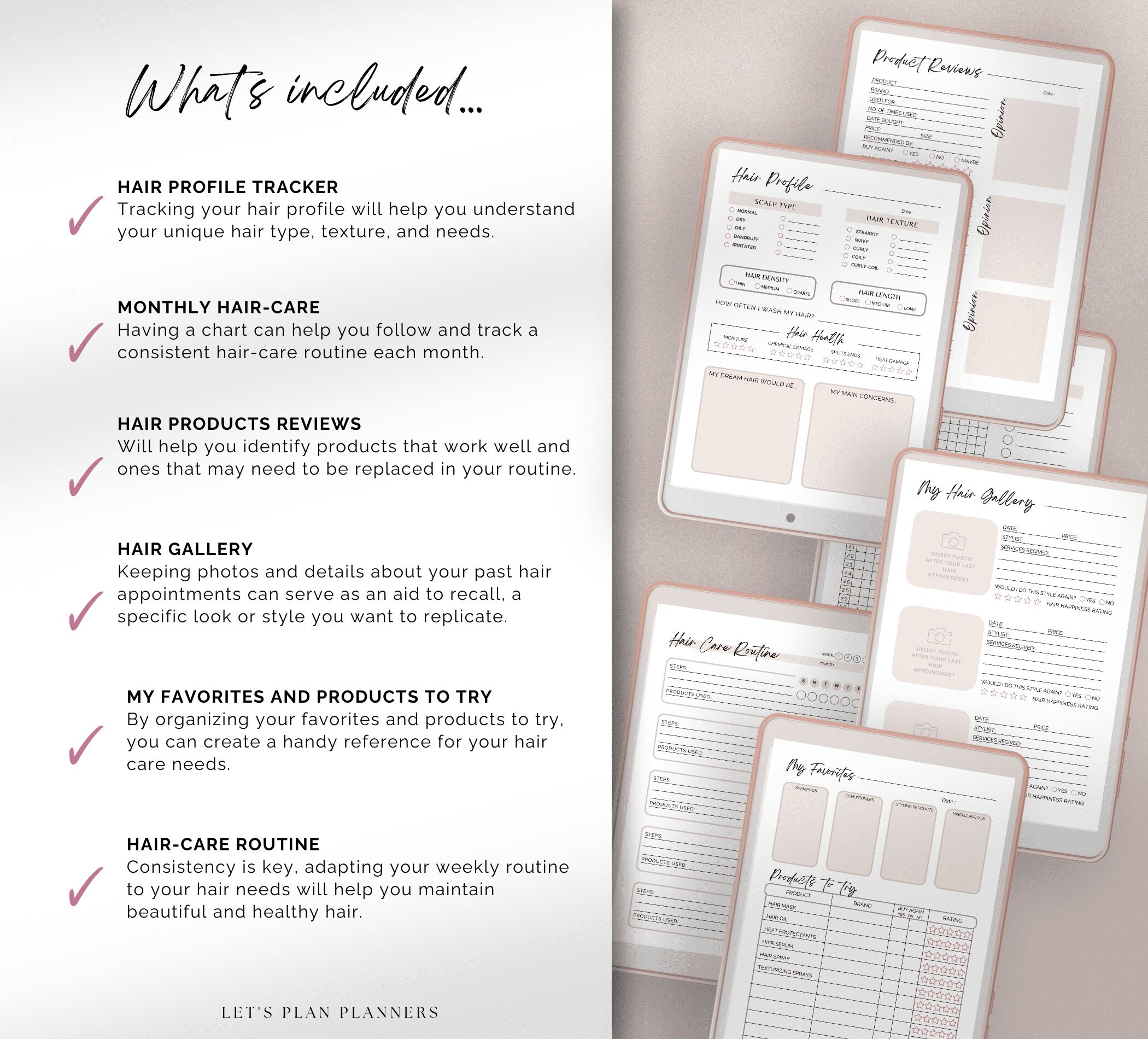 Haircare Planner Track Haircare Routine Maintain Healthy Wellmanaged ...