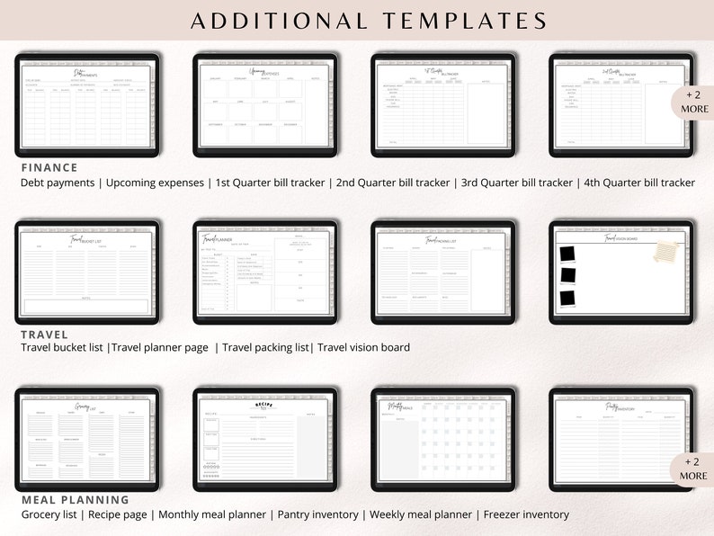 Digital Planner Customizable Planner Goodnotes Planner Ipad Etsy