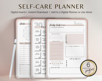 Self-Care for Busy Women, Self-Care Planner, Daily Self-Love, Wheel of Life Goals, Self Reflection, Weekly Practices, 30-Day Care Challenge
