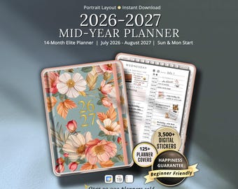 Teacher Mid-Year 2026 2027 Digital Planner iPad GoodNotes Dated Daily Weekly and Monthly  Notability School Year Template