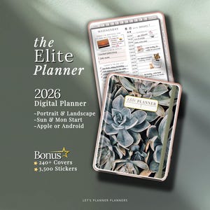 2026 Digital Planner Hyperlinked Goodnotes Template Journal