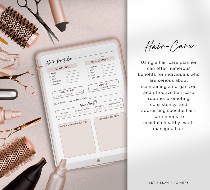 Haircare Planner Track Haircare Routine Maintain Healthy Wellmanaged ...