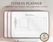 FITNESS PLANNER Workout planner Workout Tracker Weight Tracker Step Tracker Sleep Tracker, Measurement Tracker, Daily Workout Planners,