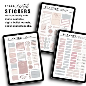 Digital Stickers Everyday Planner Stickers Digital Planner Individual PreCropped PNG Stickers and GoodNote Sticker Book Digital Stickers image 3